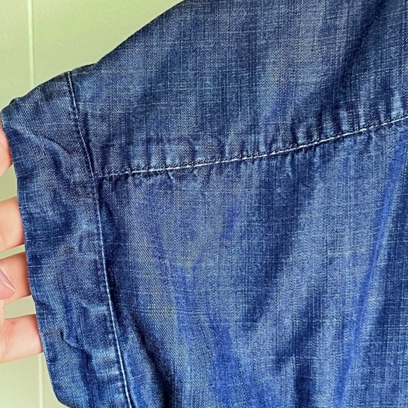 Soft Surroundings Oversized Denim Tencel Button Down Dolman Sleeve Top S… - Picture 4 of 9